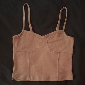 Forever 21 Tan Ribbed Top